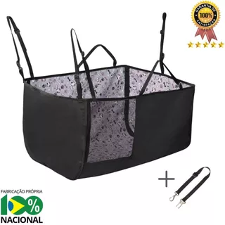 Capa Para Proteção Protetora Banco Do Carro Impermeável Pet Cão Gato - Média Dois Assentos + Cinto