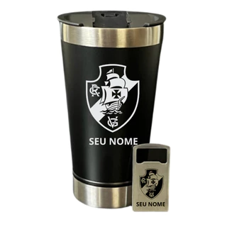 Copo Térmico Vasco Personalizado com Nome Aço Inox 500ml Presente