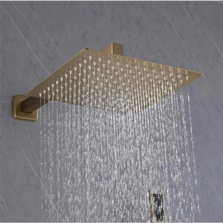 Chuveiro ducha slin quadrada c/ chuveirinho luxo e desviador kit completo