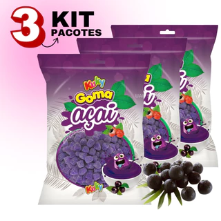 Bala De Goma Sino Açai C/ Guaraná 500gr - Kuky