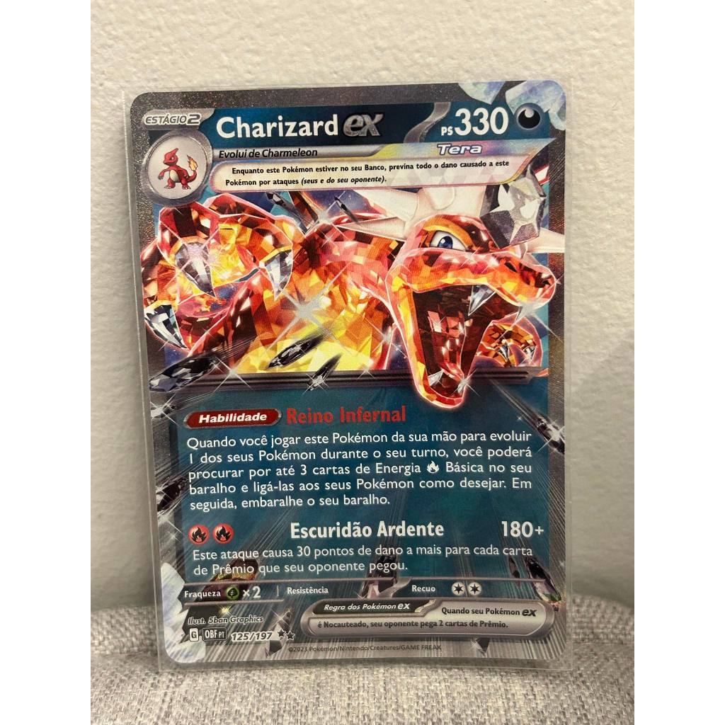 Carta Pokémon Rara Charizard EX NM 125/197 Obsidiana Chamas Original ...