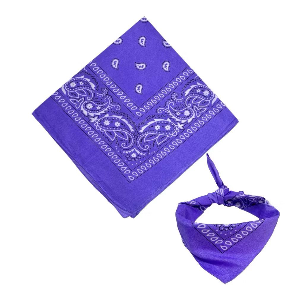 Bandana Lenço Coloridos Versátil Cowboy Masculino E Feminino