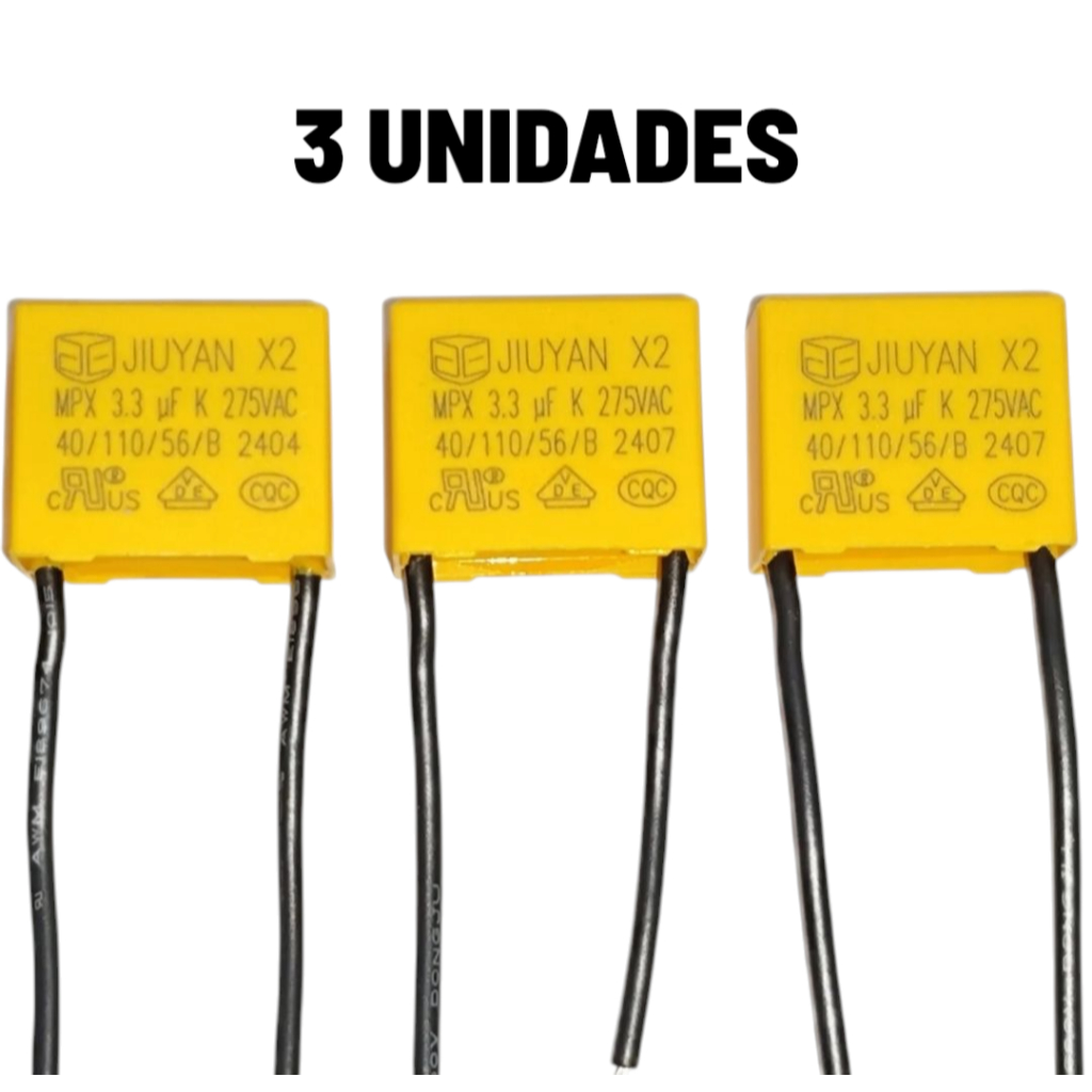 【ぷぷぷ】 Capacitor 3.3 Uf 275v P/ Interruptor Wifi Inteligente Tuya e