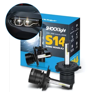 Par de Lâmpadas s14 Mini Shocklight 6000K 3.600 lumens h1 hb3 hb4 h7 h11 h16