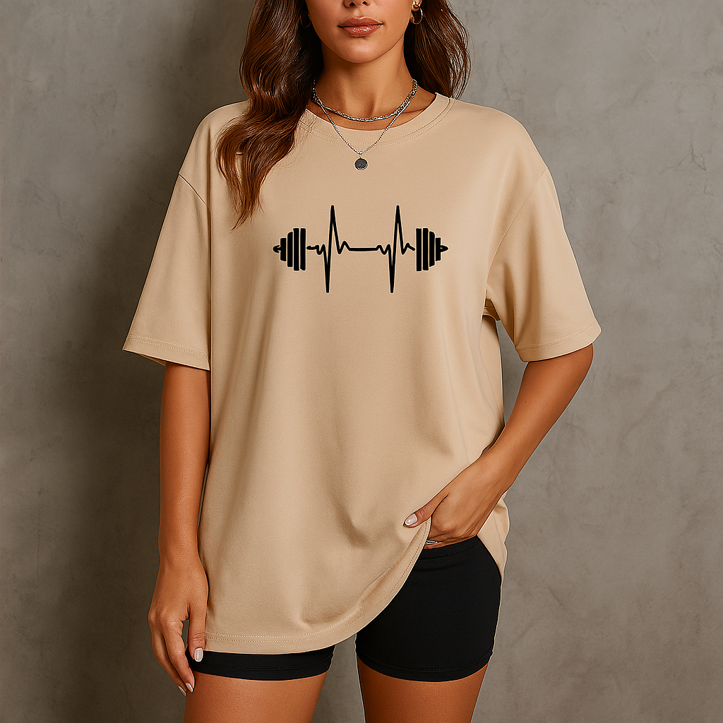 Camiseta Feminina Oversized Streetwear Academia | Shopee Brasil