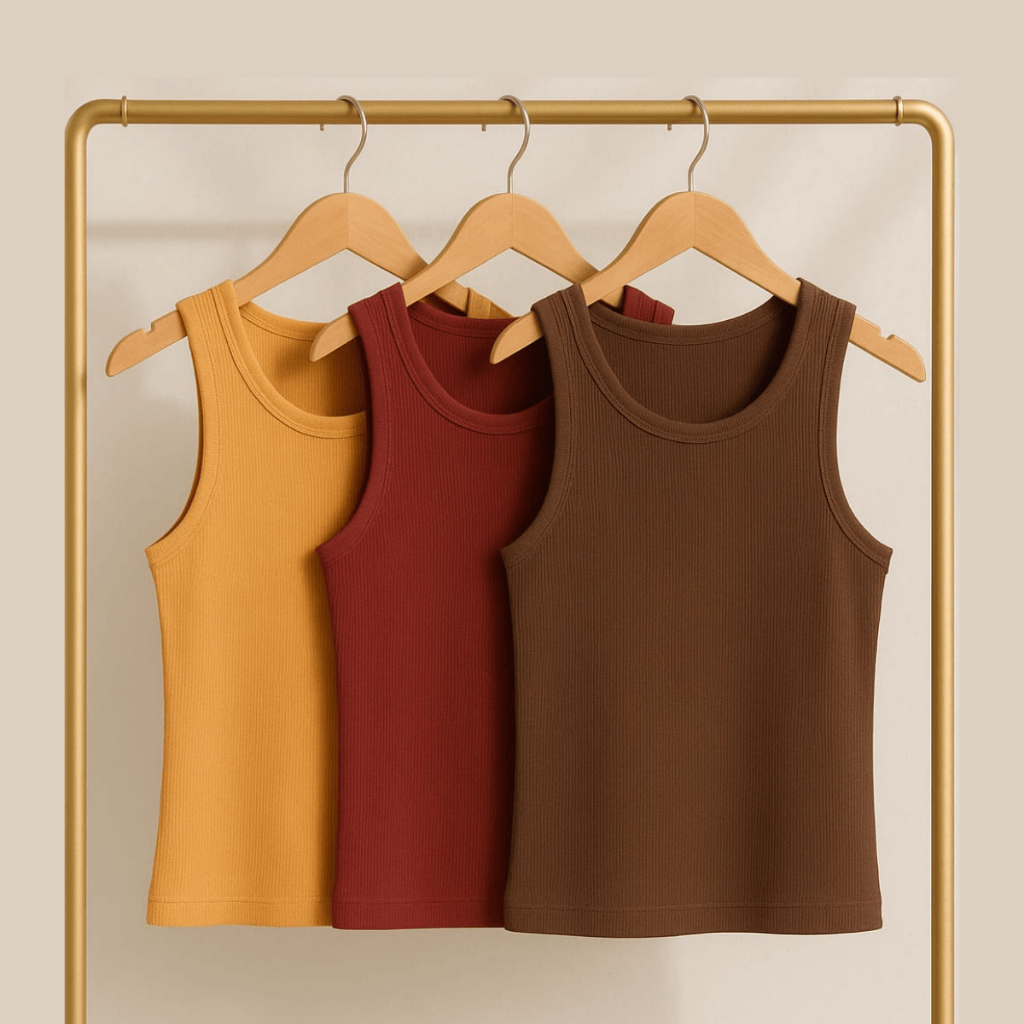 kit Regatas Caneladas Premium Blusa Feminina