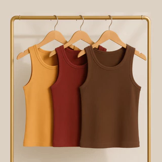 kit Regatas Caneladas Premium Blusa Feminina