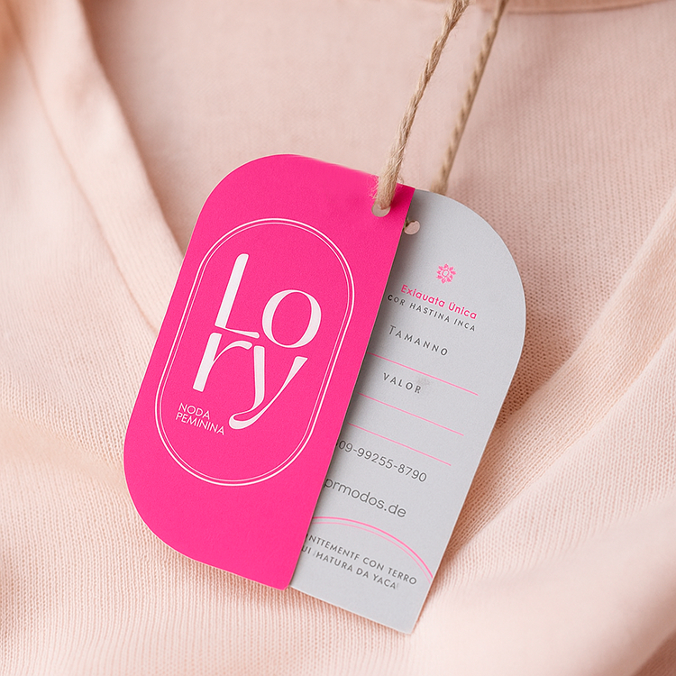 TAG ROUPA PERSONALIZADO - 4,4x8,5cm Impressão Frente e Verso | Shopee ...