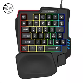 Teclado para jogos RGB Teclado semi-mecânico Mini teclado com fio