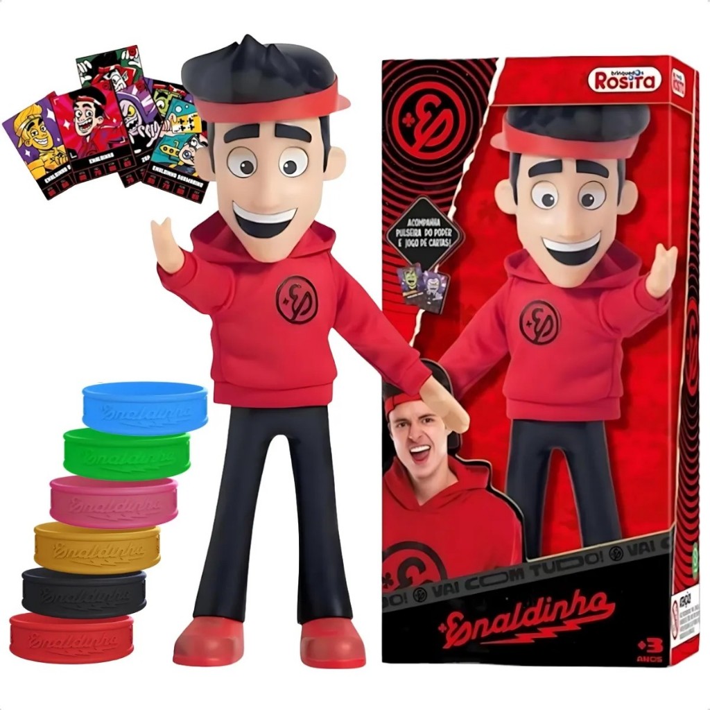 Boneco Enaldinho Yotuber Em Vinil Articulado 25 Cm Original | Shopee Brasil