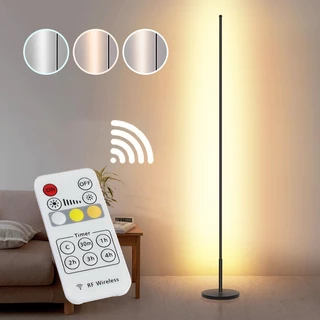 Luminária de Chão Led 3 Cores com de controle remoto tempo de ajuste simples estilo europeu Sala G5