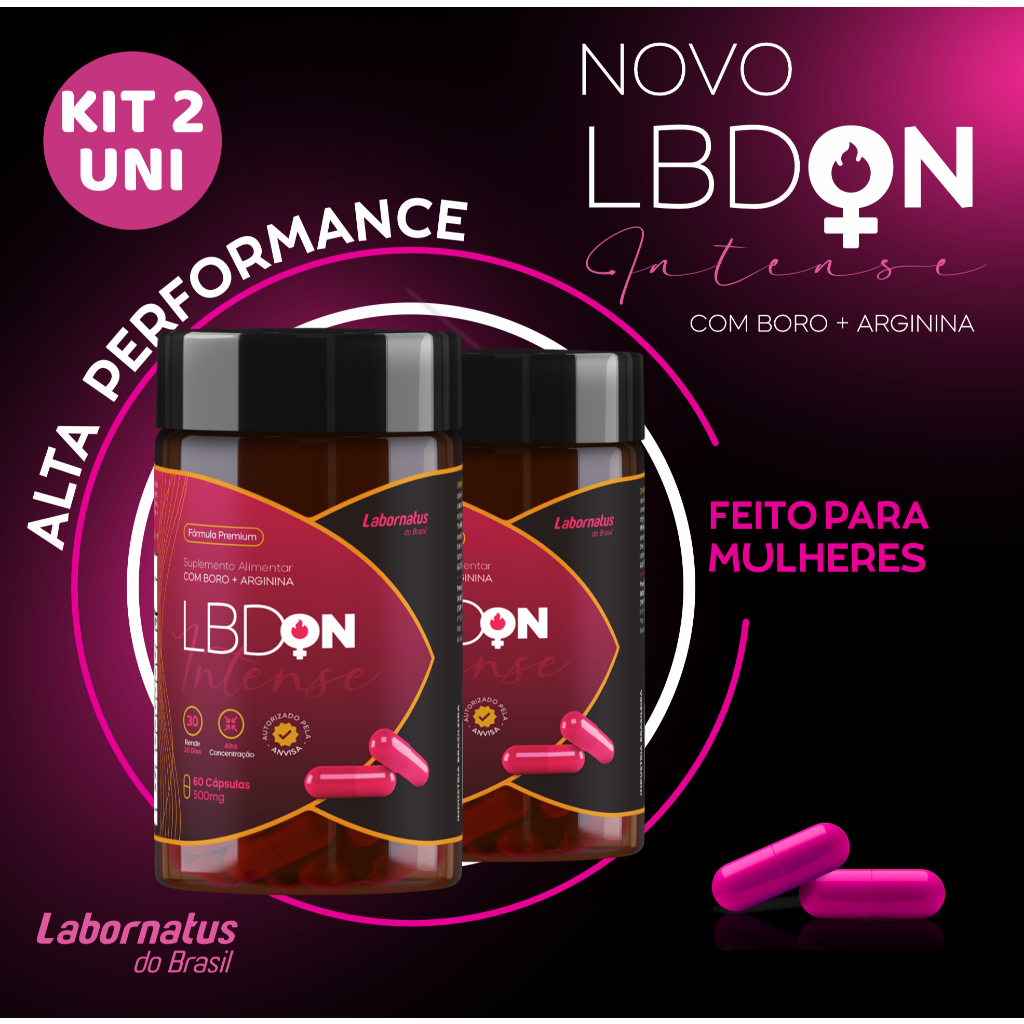 Kit 2 Libid On Energia e disposição Intense 60 Cápsulas 500mg ...