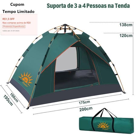 NEW HAWAII Barraca Camping Acampamento Automática ...