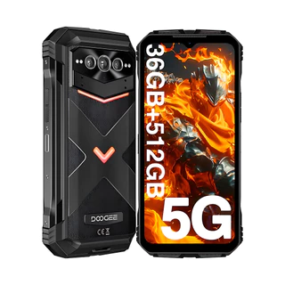 Smartphone Resistente Doogee V Max Plus 5G 36GB 512GB 22000mAh Prova D'Água Visão nortuna Android 14