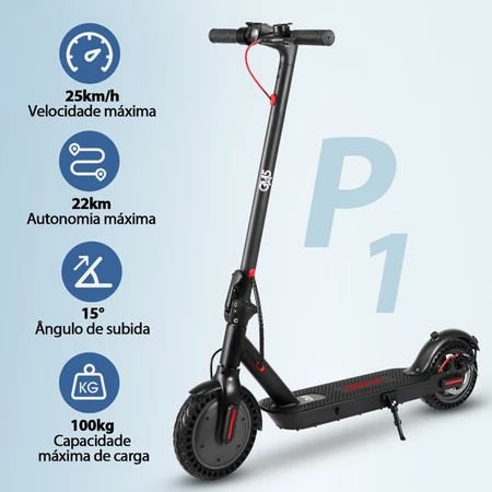Gm5 p1 patinete elétrico adulto 400w-25km/h-22km, scooter eletrica com aplicativo bluetooth