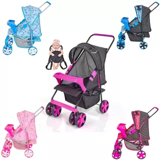 CARRINHO DE BONECAS COM CANGURU MODELO MILANO POA OLIVEIRA BRINQUEDOS 76CM em Oferta na Shopee