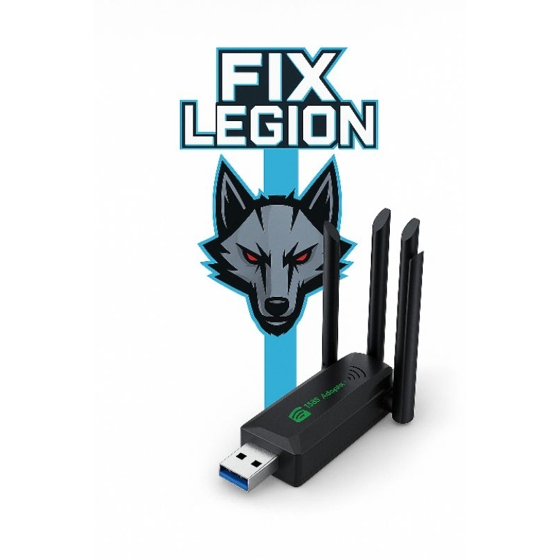 Adaptador receptor Wi-Fi Gamer Fix Legion USB 3.0 Dual Band 4 Antenas ...