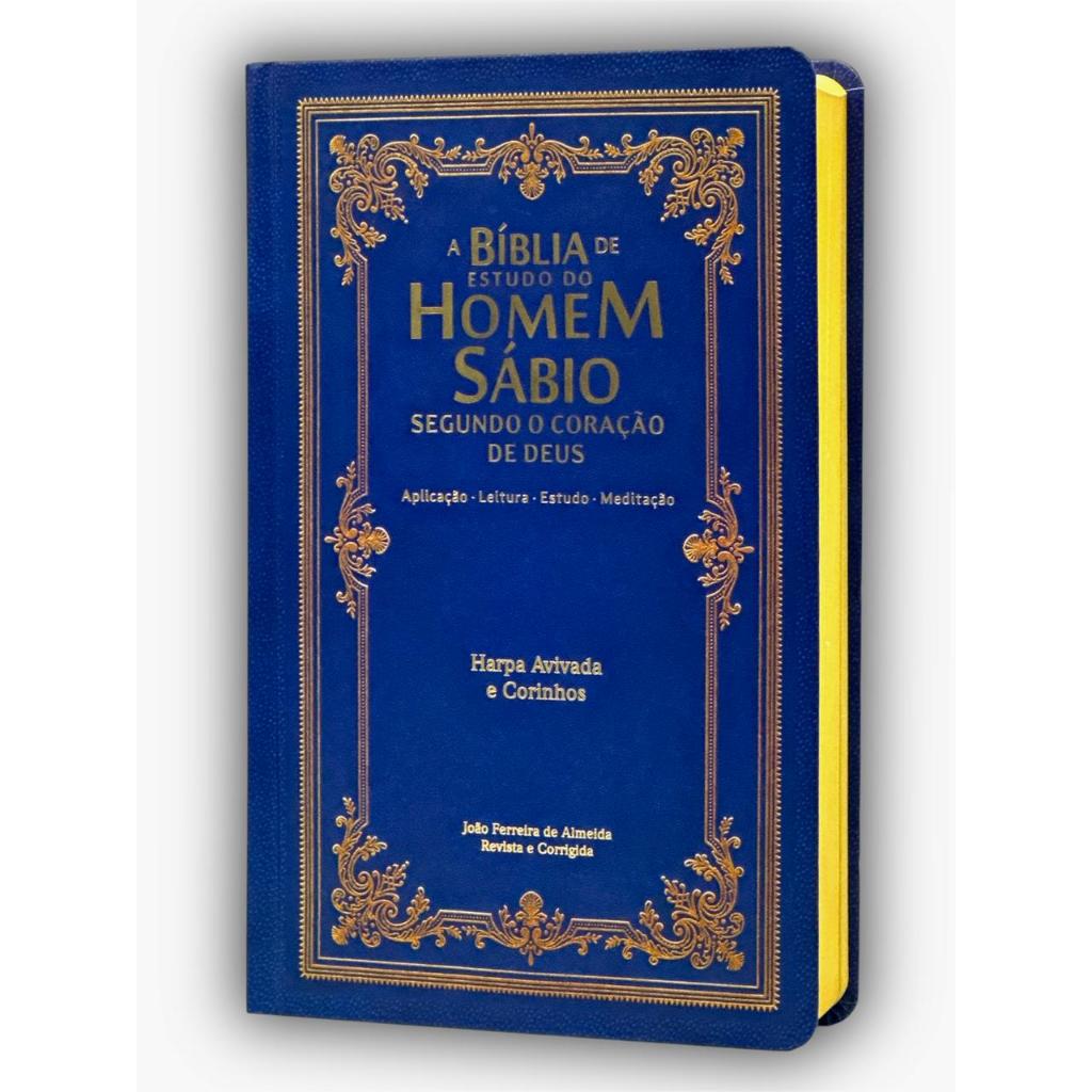Bíblia Sagrada Do Homem Sábio Com Estudo e Harpa Linguagem Arc Capa ...