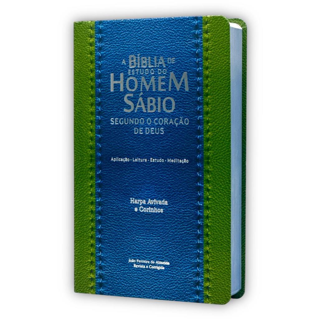 Bíblia Sagrada Do Homem Sábio Com Estudo e Harpa Linguagem Arc Capa ...