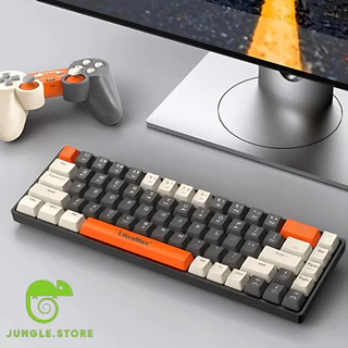 Teclado Gamer/ Escritório Com Fio RGB LED Iluminado Com 68 Teclados Mecânicos