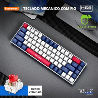 Teclado Gamer/ Escritório Com Fio RGB LED Iluminado  Com 68 Teclados Mecânicos em Oferta na Shopee