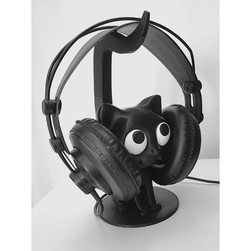 Suporte para Fones de Ouvido em Formato de Gato