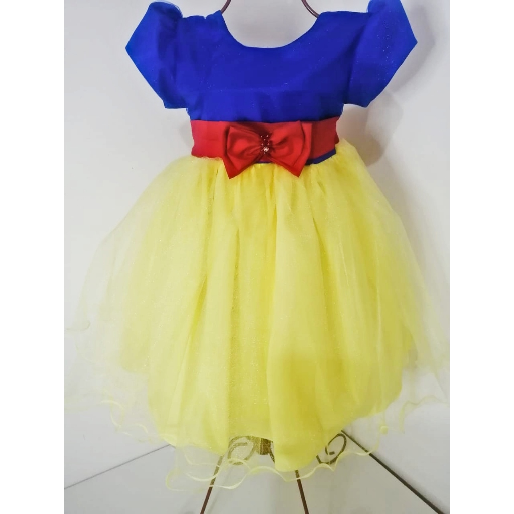 Vestido Branca de Neve Bebê com Laço e Tule – Conforto e Encanto para ...