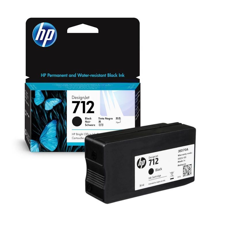 Cartucho HP 712 preto 80ml 3ED70A HP | Shopee Brasil
