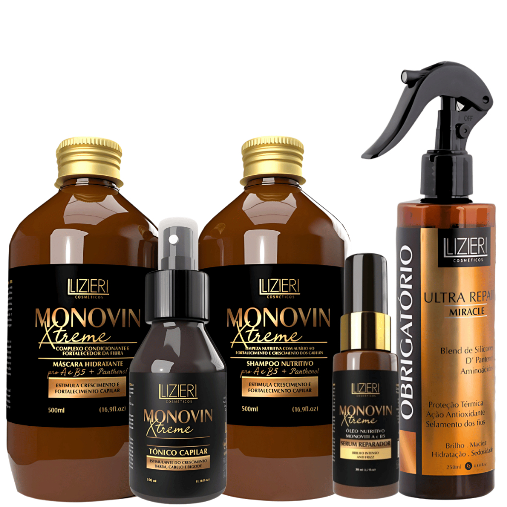 Kit Monovin Xtreme Crescimento Capilar Antiqueda Tratamento Antifrizz ...