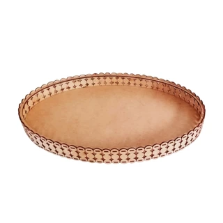 Bandeja Oval Grande em MDF Cru Artesanal para Decoração de Mesa, Centros Decorativos e Personalização Criativa