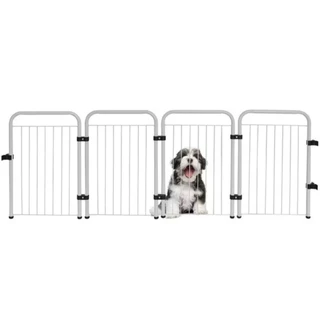 Cercado Portão Grade Portátil para Cachorro Pet 4 Módulos 35 A 138 cm