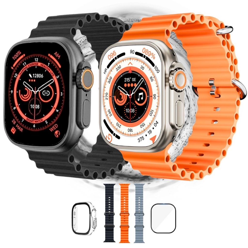 Smartwatch Ultra 9 Microwear Original 49 mm – GPS Chamadas NFC Carregamento Wireless Whatsapp Brindes