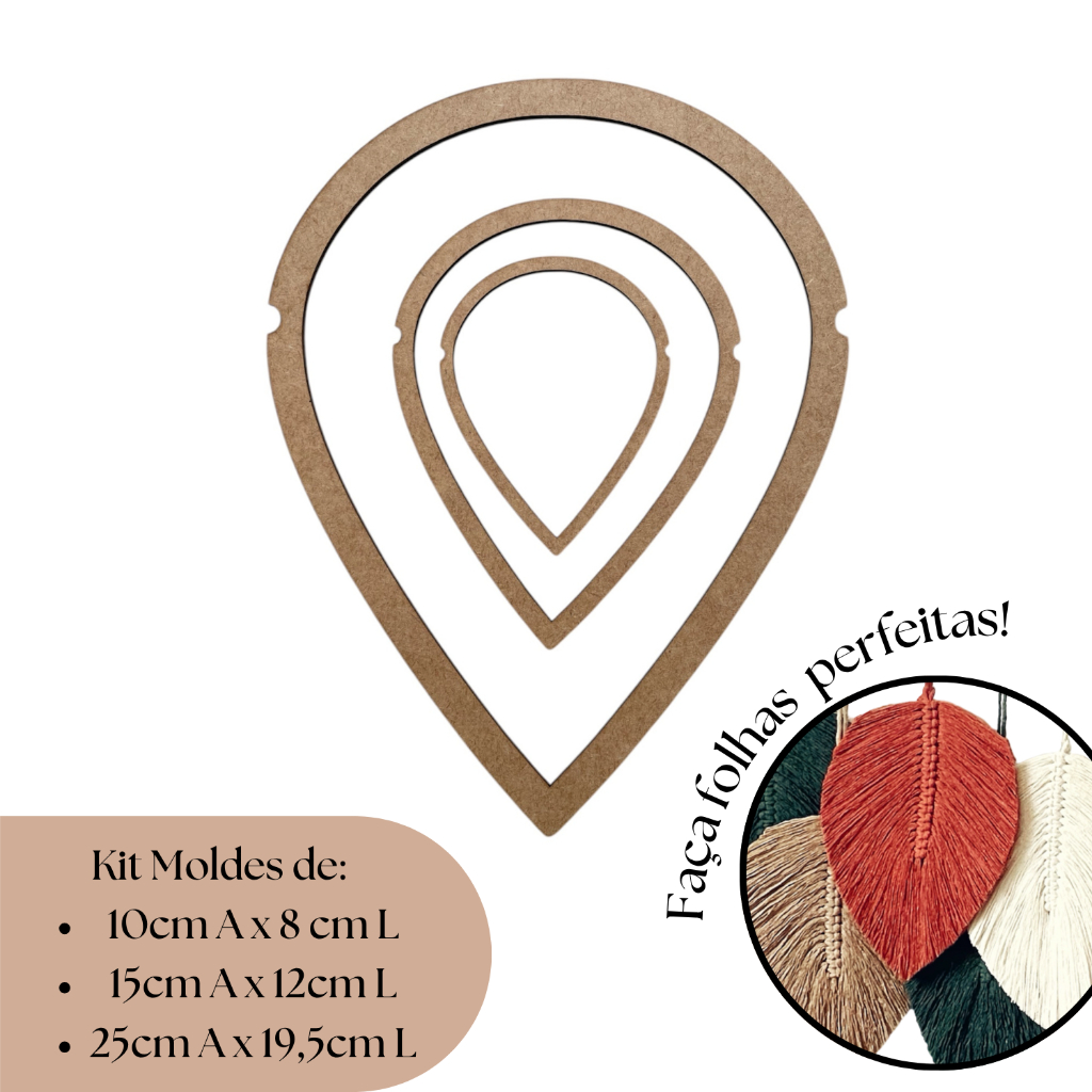 molde em mdf para folhas de macrame kit gabarito | Shopee Brasil