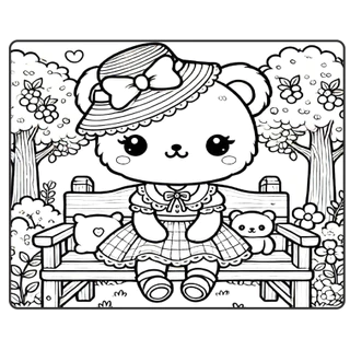 Colorindo Ursinhos Estilo Kawaii kit 50 Desenhos Folhas Soltas em Oferta na Shopee