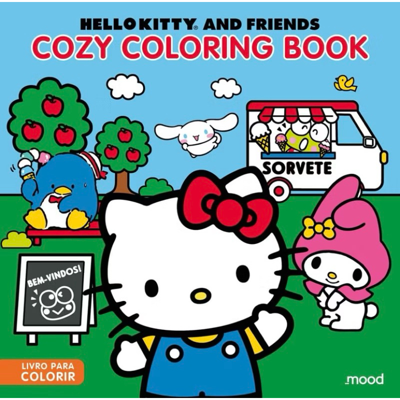 Hello Kitty and Friends - Cozy Coloring Book - Livro de colorir Hello ...