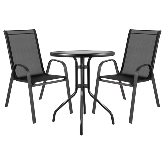 Conjunto De Mesa Com 2 Cadeiras Empoli Em-6021 Para Jardim