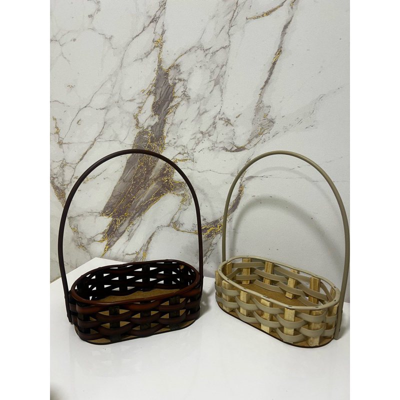 ** CESTAS OVAL MINI C/ ALÇA DECORAÇÃO OPÇÃO DE COMPRA POR PEÇA OU KIT 5 ...