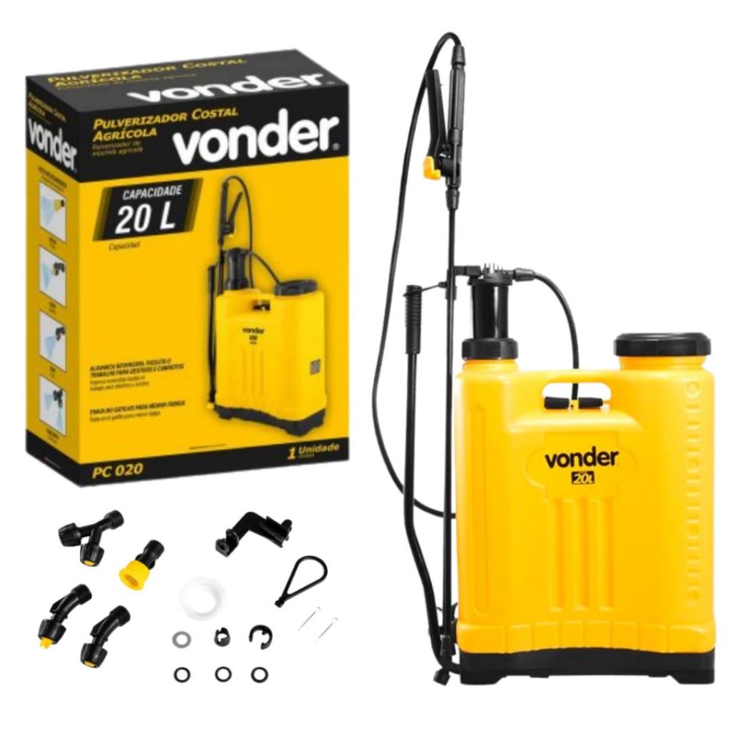 Bomba Costal Pulverizador Agrícola Manual 20 Litros Vonder