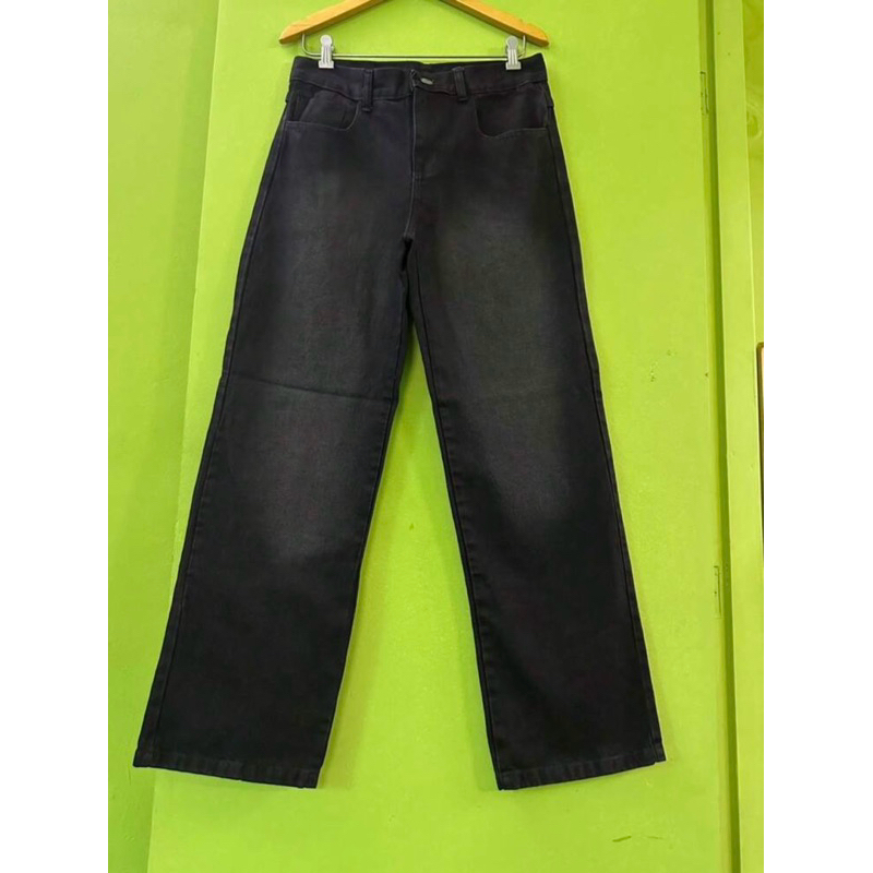 Calça Jeans Balão Lavado Preta