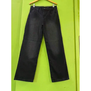 Calça Jeans Balão Lavado Preta