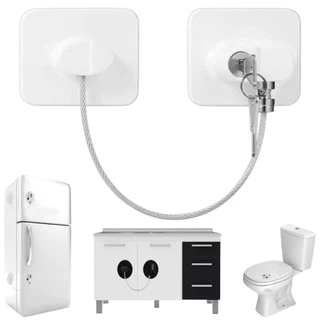 Trava De Segurança Multiuso Com Chave Para Proteção Infantil em Oferta na Shopee