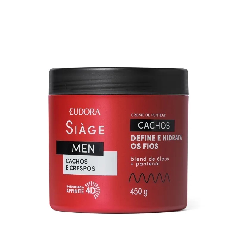 Eudora Siàge Men Creme de Pentear Cachos 450g Definição Hidratação Sem ...