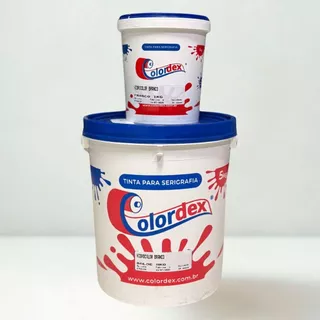 Tinta Tecido Hidrocolor Colordex Branco 1KG Serigrafia Silk Screen Estampa de Pintura branca