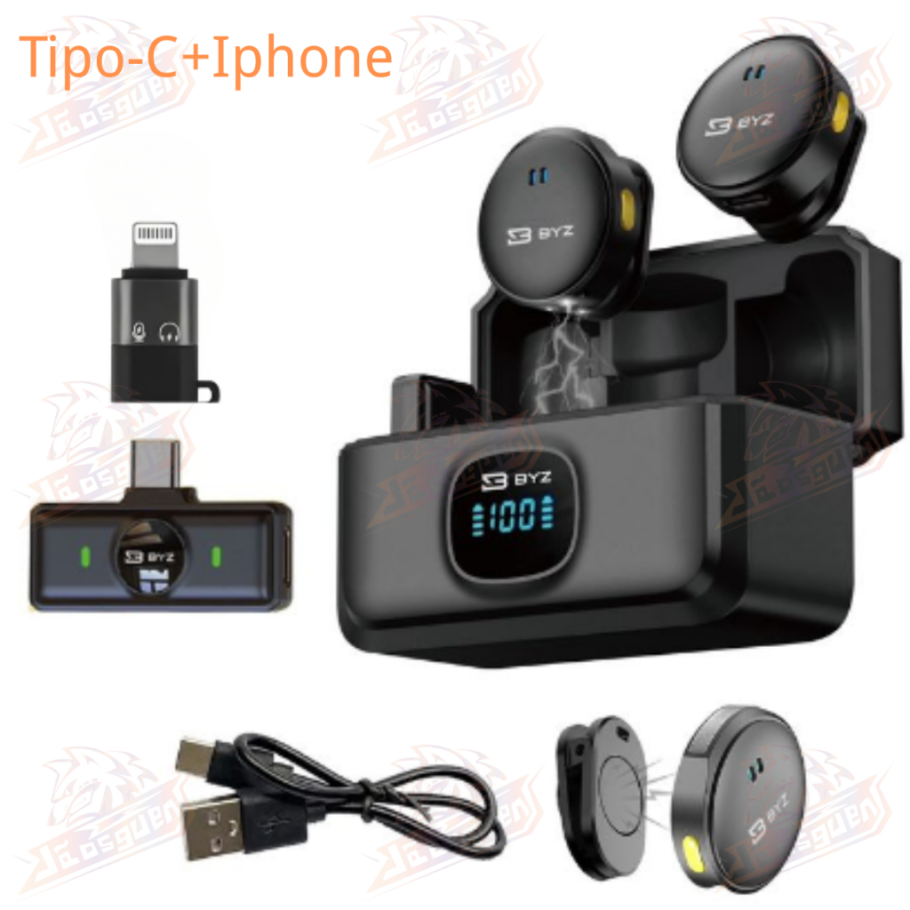 Microfone mini De Lapela Sem Fio Para iPhone/Android Profissional