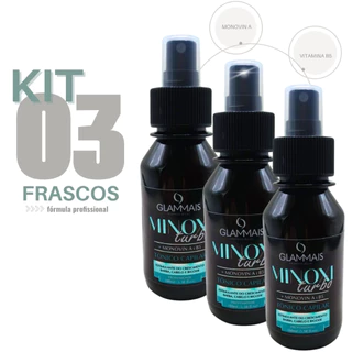 Kit 3 Tônico Turbo Capilar Para Crescimento Rápido Cabelo e Barba Produto Original 100ml