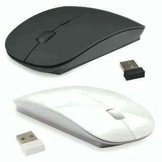 Mouse Sem Fio Óptico Ultrafino Slim USB para PC Computador Notebook 2.4 gb 1600 DPI Mouse Sem Fio Á Pilha