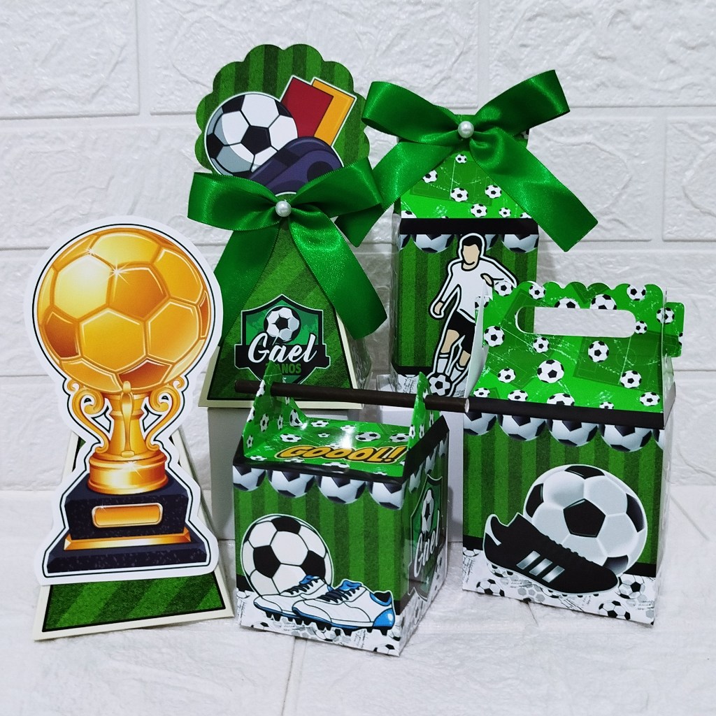 Kit Festa - Tema Futebol - Personalizados Lembrancinhas Caixinhas para ...