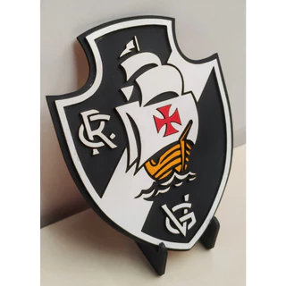 Quadro Decorativo Vasco da Gama em MDF 3D – 20cm x16cm – Acompanha Fita Dupla Face ou Suporte de Mesa