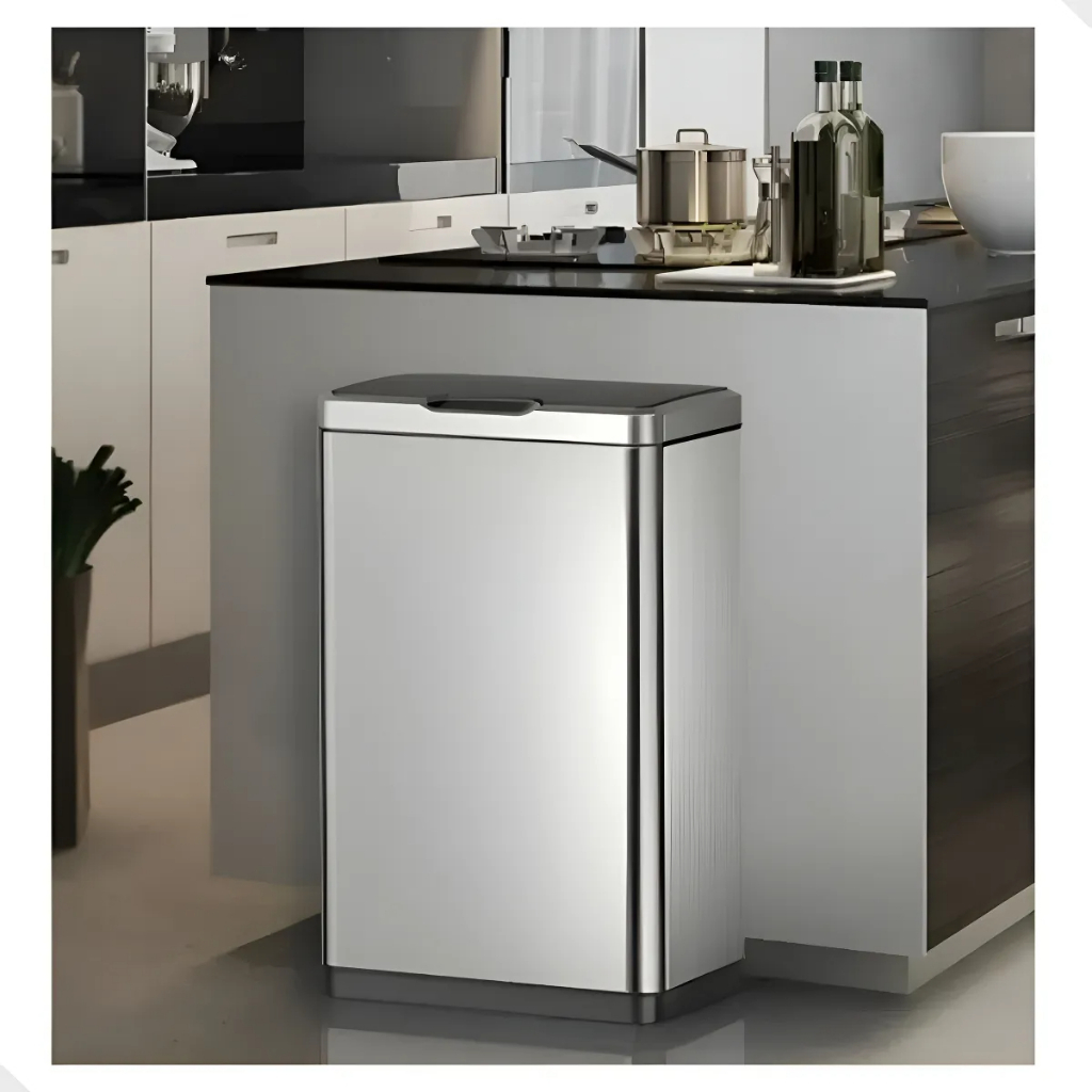 Lixeira Automática Inox 40L com Sensor de Presença