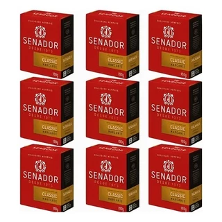 Kit 9 Sabonetes Senador Classic 130g Fragrância Tradicional e Hidratação Masculina